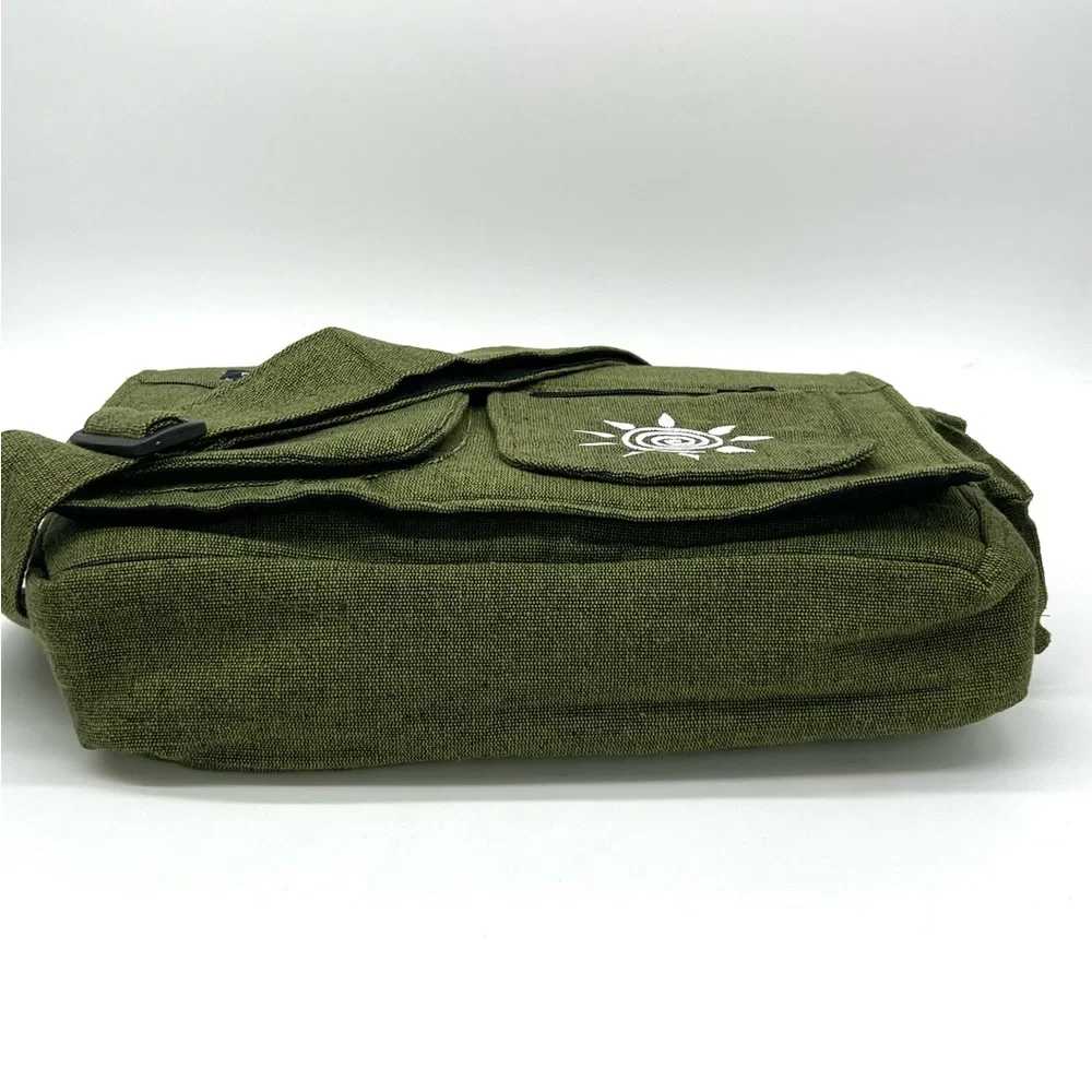 Multi pocket Cotton Laptop Messenger Laptop Bag